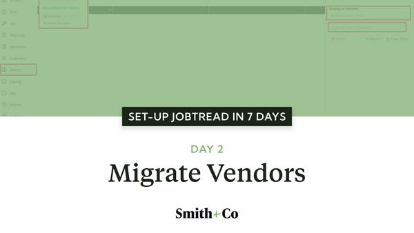 Day 2: Migrate Vendors