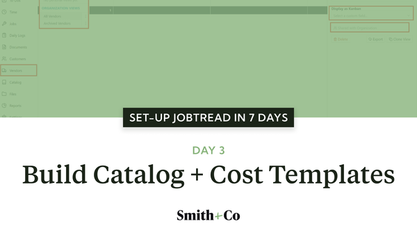 Day 3: Cost Catalog & Templates